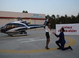Helikopterde Sürpriz Evlilik Teklifi Organizasyonu İzmir