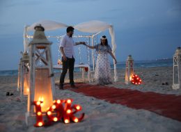 Ege Plajında Evlenme Teklifi Organizasyonu Çeşme