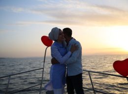 Bostanlı’da Havai Fişek Gösterisi İle Evlenme Teklifi Organizasyonu